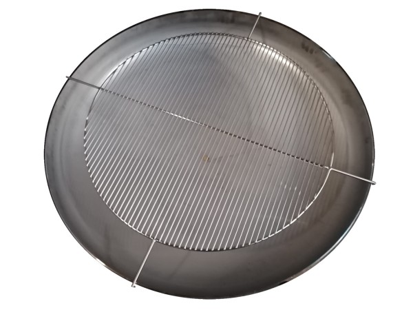 Grillrost aus Edelstahl für 100cm-Feuerschale mit vier Hacken